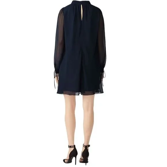 Badgley Mischka Navy Swing Dress Size 8 - Picture 3 of 8